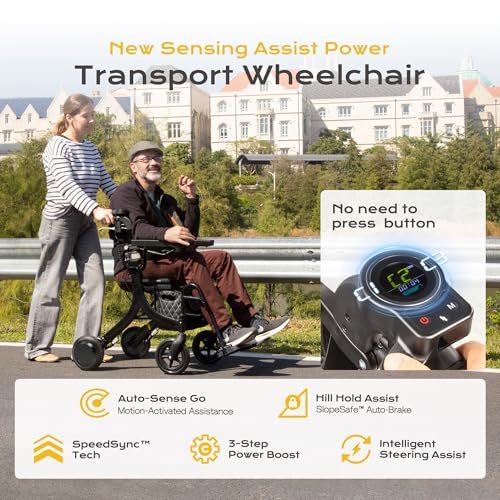 Sinceborn 4 in 1 Rollator Walker Electric Wheelchair Combo
